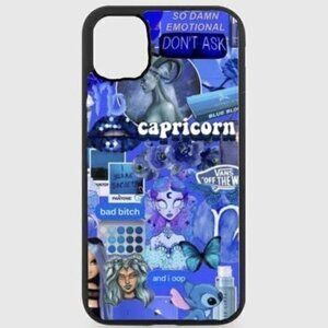 Blue Capricorn Zodiac Sign Phone Case
